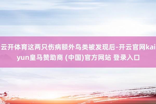 云开体育这两只伤病额外鸟类被发现后-开云官网kaiyun皇马赞助商 (中国)官方网站 登录入口