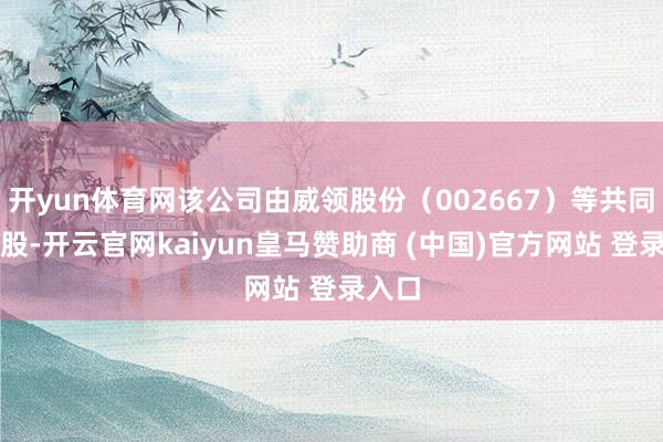 开yun体育网该公司由威领股份（002667）等共同合手股-开云官网kaiyun皇马赞助商 (中国)官方网站 登录入口