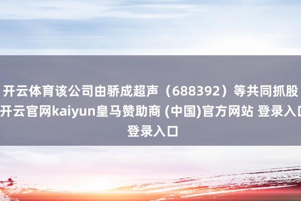 开云体育该公司由骄成超声（688392）等共同抓股-开云官网kaiyun皇马赞助商 (中国)官方网站 登录入口