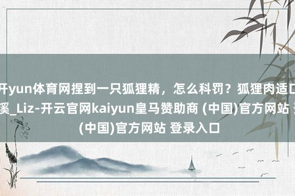 开yun体育网捏到一只狐狸精，怎么科罚？狐狸肉适口吗？_小溪_Liz-开云官网kaiyun皇马赞助商 (中国)官方网站 登录入口