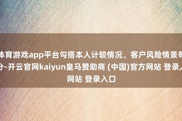 体育游戏app平台勾搭本人计较情况、客户风险情景等身分-开云官网kaiyun皇马赞助商 (中国)官方网站 登录入口