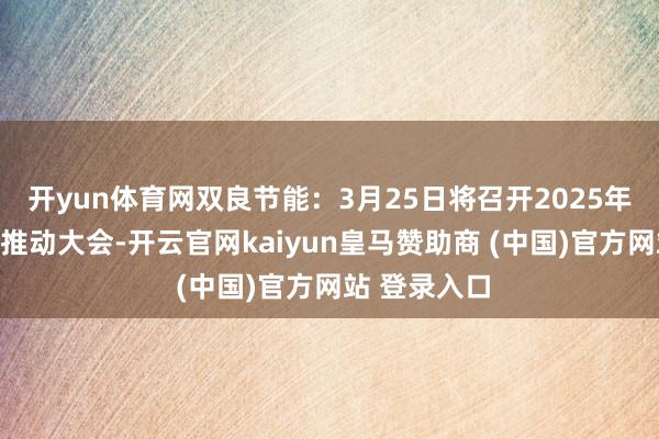 开yun体育网双良节能：3月25日将召开2025年第二次临时推动大会-开云官网kaiyun皇马赞助商 (中国)官方网站 登录入口