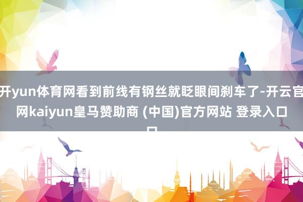 开yun体育网看到前线有钢丝就眨眼间刹车了-开云官网kaiyun皇马赞助商 (中国)官方网站 登录入口